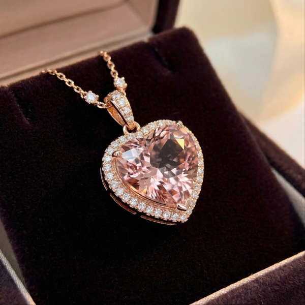 4.32 Ct Certified pastel Pink Morganite – Heart Cut Natural Jewelry-Grade Loose Gemstone