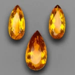 Certified Pear Shaped Honey Citrine Set