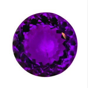 Round vivid purple amethyst
