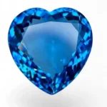 heart shaped swiss blue toapz