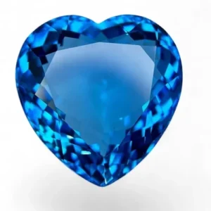 heart shaped swiss blue toapz