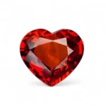 heart shaped orange red songea sapphire
