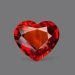heart shaped orange red songea sapphire