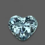 Heart shaped light blue Aquamarine