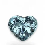 Heart shaped light blue Aquamarine