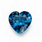  Natural heart shaped deep blue london blue Topaz