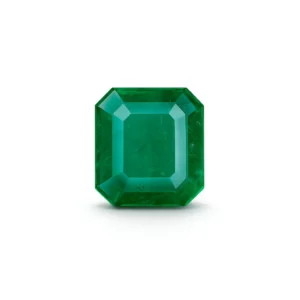 Vivid green octagon cut Zambian emerald