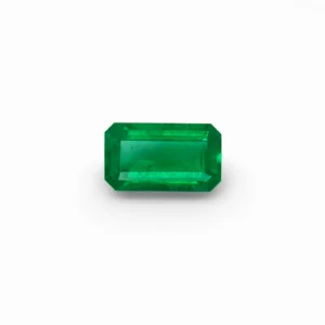 Certified 0.86 cts - Natural Zambian Emerald vivid Green octagon