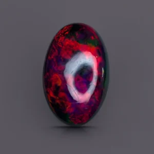 black opal with red play of color