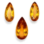 Certified Pear Shaped Honey Citrine Set