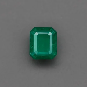 Vivid green octagon cut Zambian emerald