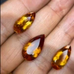 Certified Pear Shaped Honey Citrine Set