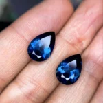 London Blue Topaz gemstone Pear shaped Pair
