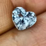 Heart shaped light blue Aquamarine