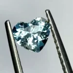 Heart shaped light blue Aquamarine