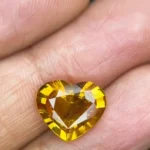 Heart shaped yellow Sapphire