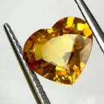 Heart shaped yellow Sapphire