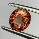 Peach pink oval Tourmaline