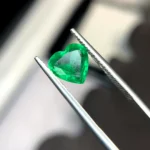 natural 2.06 cts heart shaped zambian emerald