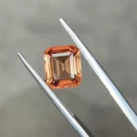 Natural Peach Pink Octagon Tourmaline