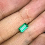 Certified 0.86 cts - Natural Zambian Emerald vivid Green octagon