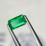 Certified 0.86 cts - Natural Zambian Emerald vivid Green octagon