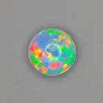 Round white opal