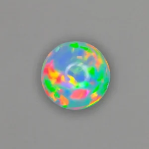 Round white opal