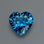  Natural heart shaped deep blue london blue Topaz