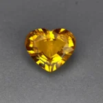 Heart shaped yellow Sapphire