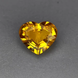 Heart shaped yellow Sapphire