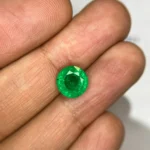 Round Cut Natural Zambian Emerald
