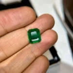 Vivid green octagon cut Zambian emerald