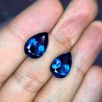 London Blue Topaz gemstone Pear shaped Pair