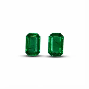 1.11 Ct Zambian Emerald Pair – octagon Cut Natural Loose Gemstones