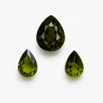 3 pieces of natural green tourmaline set | 3.26ct carats pairs