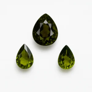 3 pieces of natural green tourmaline set | 3.26ct carats pairs