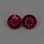 Purplish Pink Rhodolite Garnet Pair – Round Cut Garnet Gemstones 2.61cts
