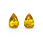 Pairs Yellow Sapphire Pear Shaped 4.54cts