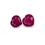 1.41 Ct Burmese Ruby Pair – Heart Cut Pinkish Red No Heat Loose stones