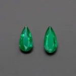 0.84 Ct Zambian Emerald Pair – Pear Cut Natural Loose Gemstones