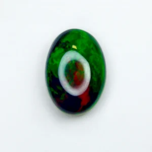 7.56 Ct Ethiopian Opal – Oval Cut Natural Loose Gemstone with Green & Red Play of Color