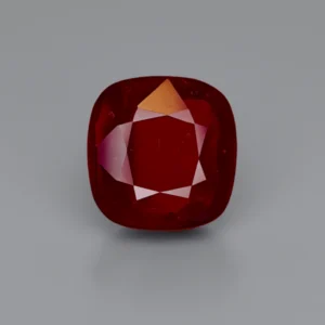 8.9 Carats Glass-Filled Ruby – 12x11 mm cushion Cut | Lead Glass Treated Ruby Gemstone