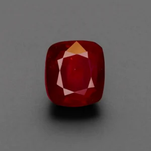 5.71 Carats Glass-Filled Ruby – 11x10 mm cushion Cut | Lead Glass Treated Ruby Gemstone