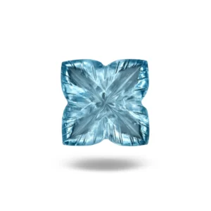 12 cts baby blue topaz curved in flower