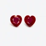 pair heart shaped ruby | 5.23cts field ruby