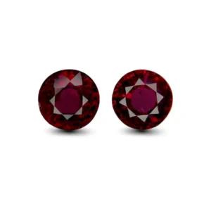 Natural Rhodolite Garnet Pair – Round Cut – 3 Carats