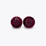 Purplish Pink Rhodolite Garnet Pair – Round Cut Garnet Gemstones 2.61cts