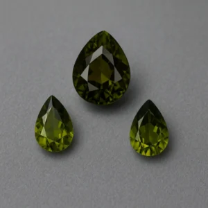 3 pieces of natural green tourmaline set | 3.26ct carats pairs