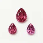 3 pieces of natural pink tourmaline set | 2.94 carats pairs
